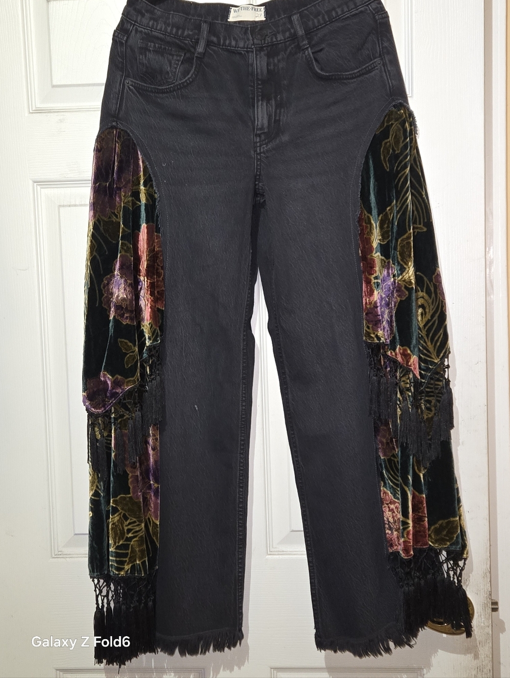 Free People Wide Leg Jean And Velvet Pants